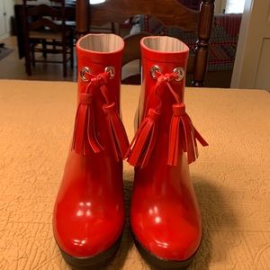 Coach wedge rain boots